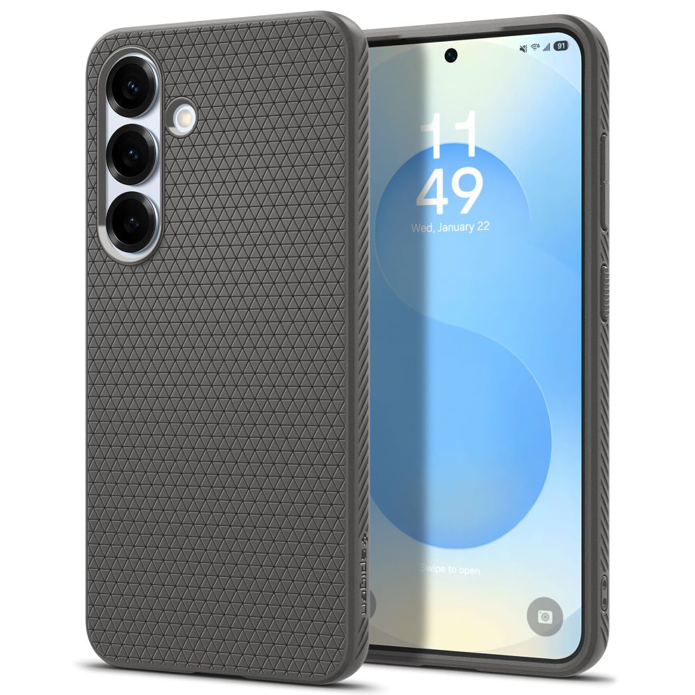 Case for Samsung Galaxy S25+ S936, Spigen, Liquid Air, Gray ACS08980