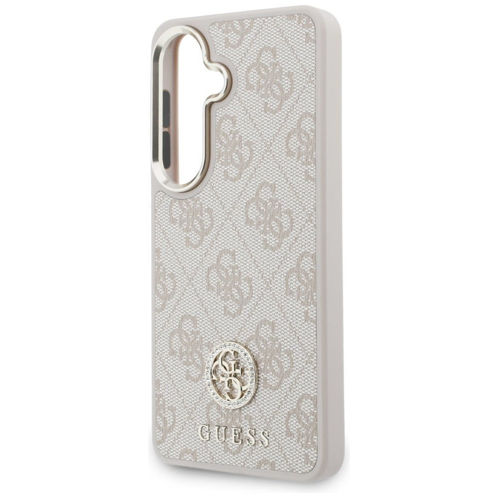 Case for Samsung Galaxy S26 S942, GUESS, 4G Big Rhinestone Triangle Strap, Pink