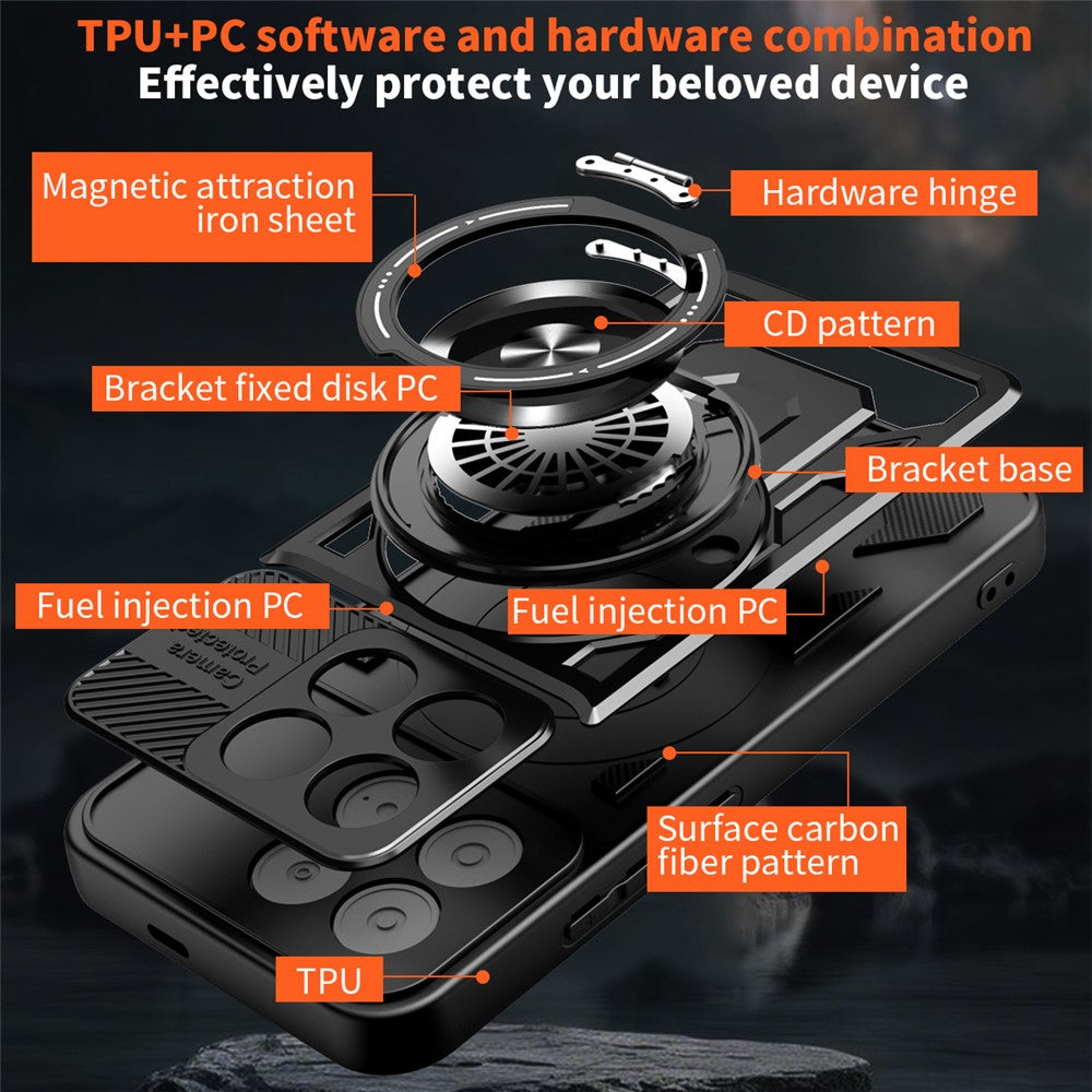 Case for Xiaomi Poco F8 Pro, Techsuit, RuggedCam, Black