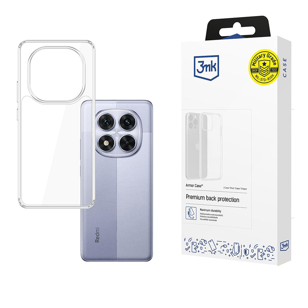 Case for Xiaomi Redmi Note 14 Pro 4G / Note 14 Pro+ 5G / Note 14 Pro 5G, 3MK, Armor, Transparent
