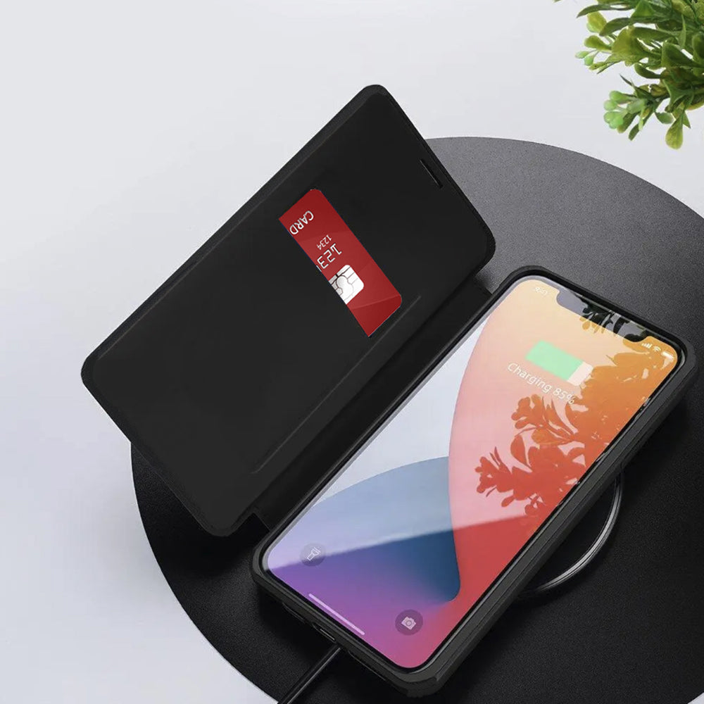 Case for Xiaomi Redmi Note 15 Pro 5G, Techsuit, Magskin Book, Black