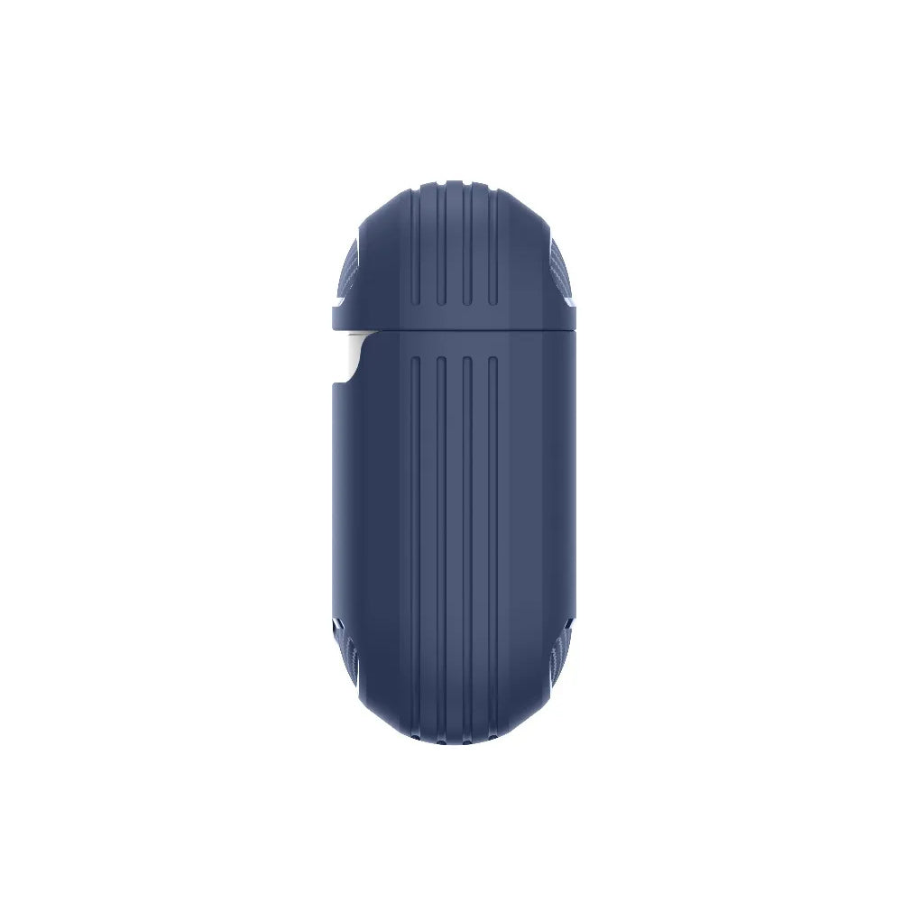 Techsuit Carbon Case for Apple AirPods Gen 2 / Gen 1, Navy Blue