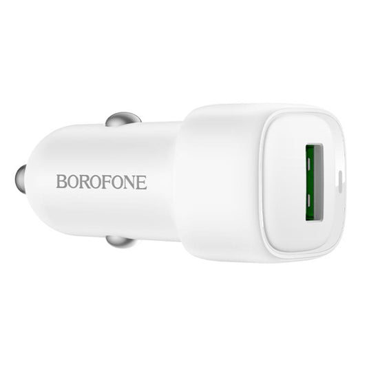 Borofone BZ34 Cloud Car Charger, 18W, 3A, 1 x USB-A, White