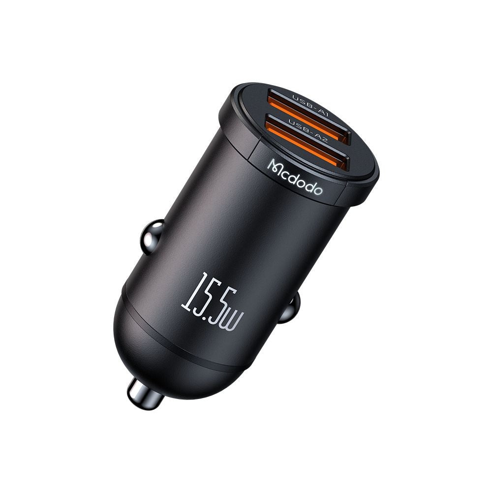 McDodo CC-2950 Cool Car Charger, 15.5W, 3.1A, 2 x USB-A, Black
