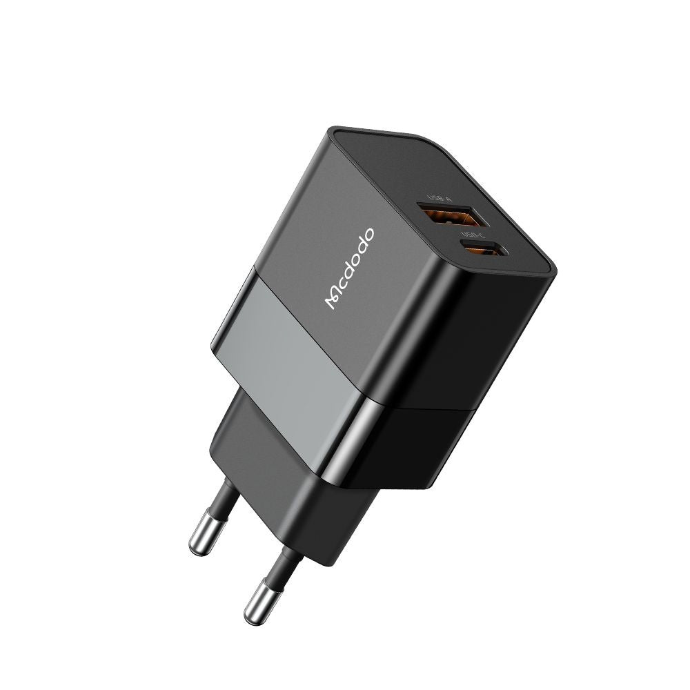 McDodo CH-1951 Hydrogen Network Charger, 20W, 3A, 1 x USB-A - 1 x USB-C, Black