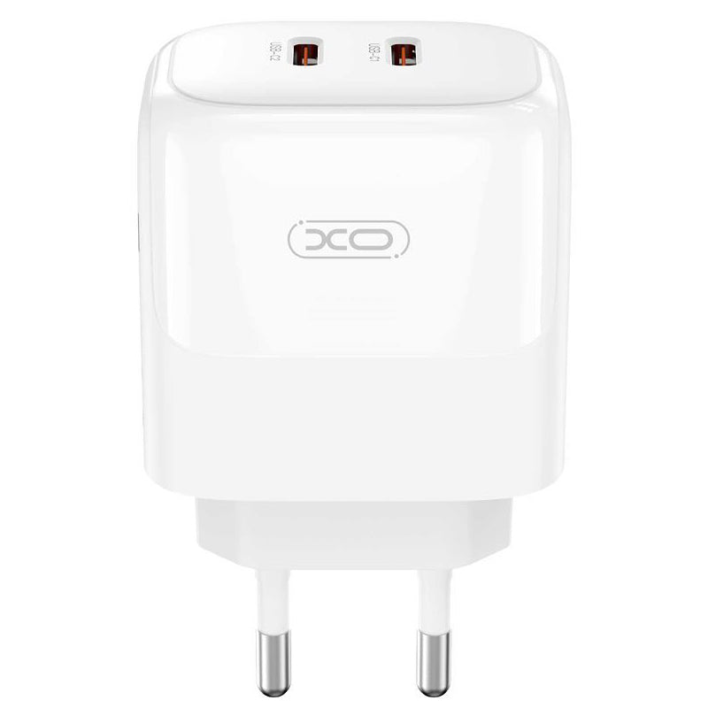 Network Charger XO Design L140, 35W, 3A, 2 x USB-C, White