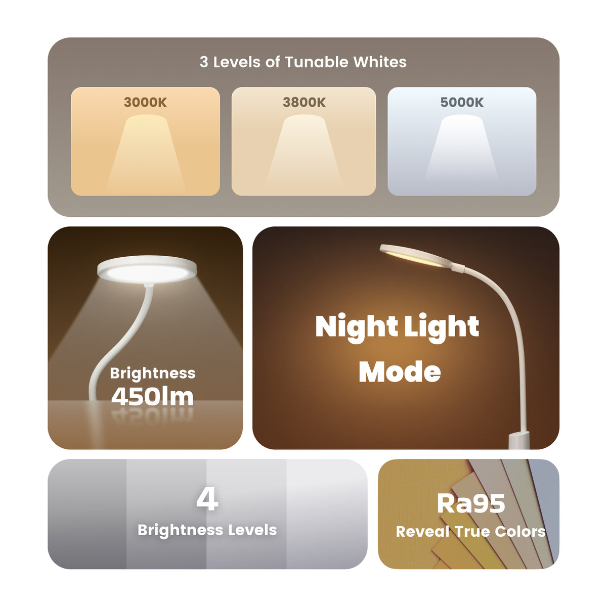 Yeelight Pura White Desk LED Lamp, YLYTD-0034