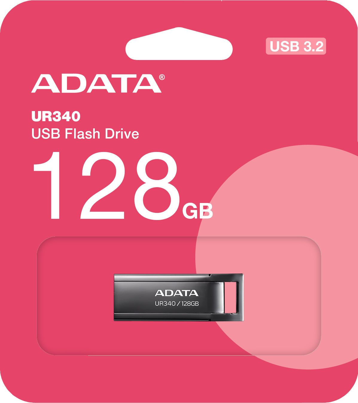 External USB-A 3.2 Memory Adata UR340, 128Gb AROY-UR340-128GBK
