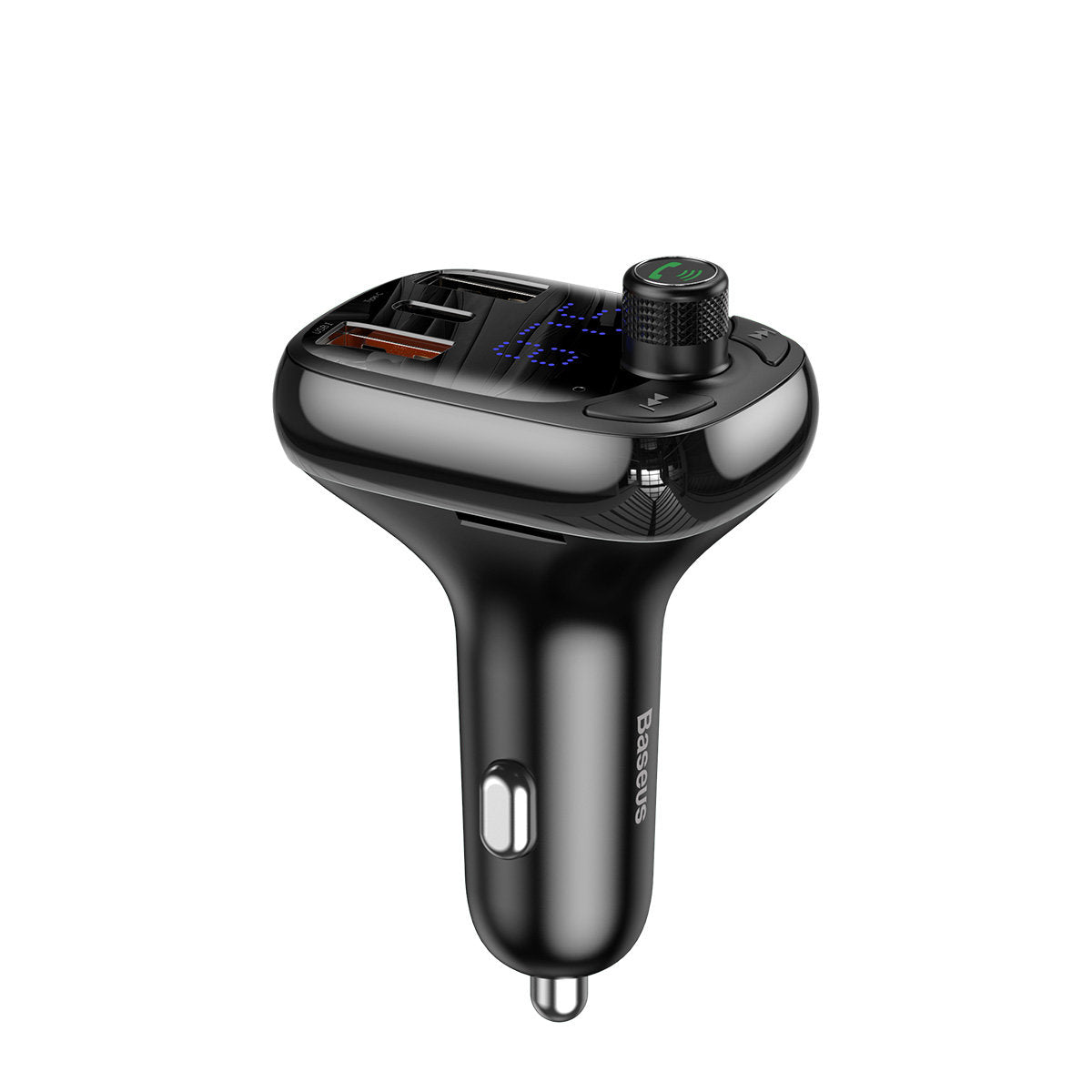 Baseus S-13 Bluetooth FM Modulator, 2 x USB-A - 1 x USB C - 1 x microSD CCMT000101
