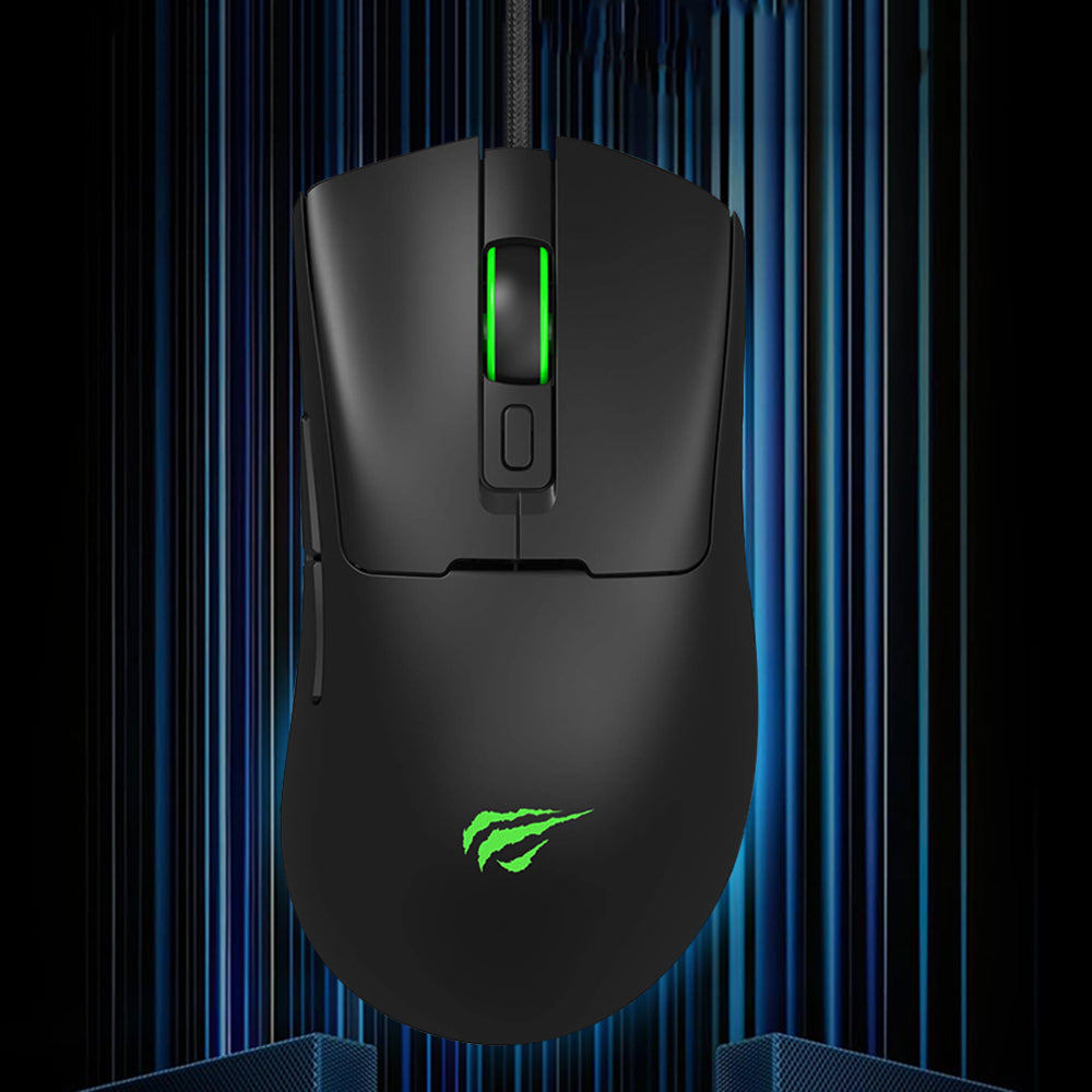 HAVIT MS966 Wired USB Gaming Mouse, RGB, 800DPI - 12000DPI, 1.6m, Black