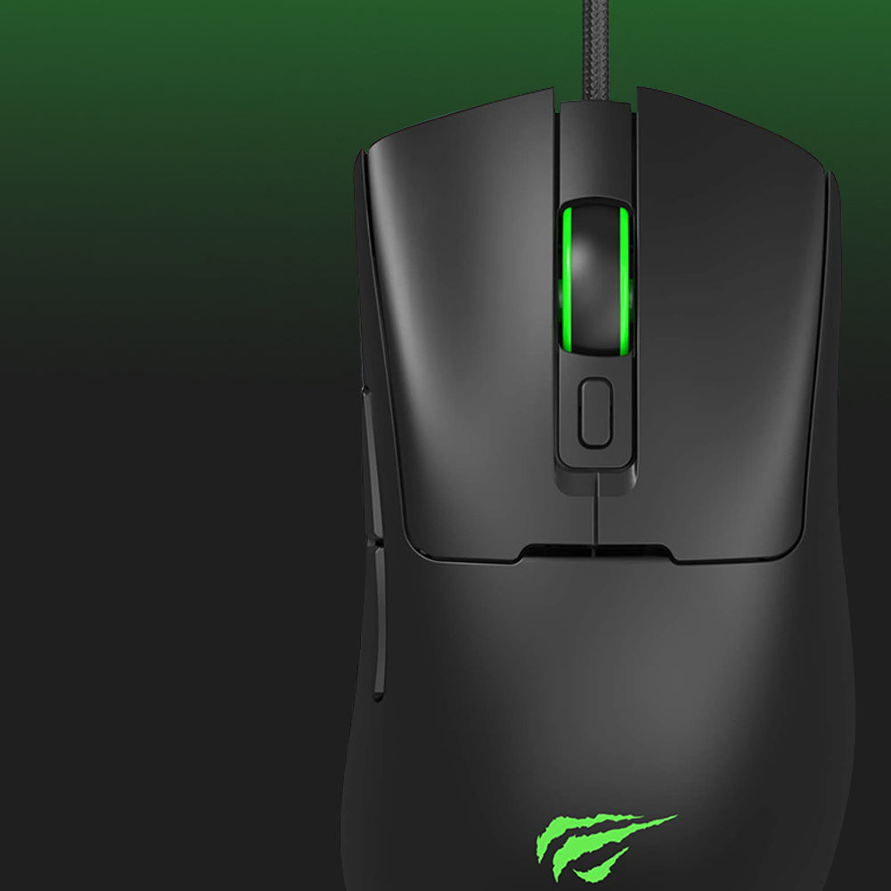 HAVIT MS966 Wired USB Gaming Mouse, RGB, 800DPI - 12000DPI, 1.6m, Black