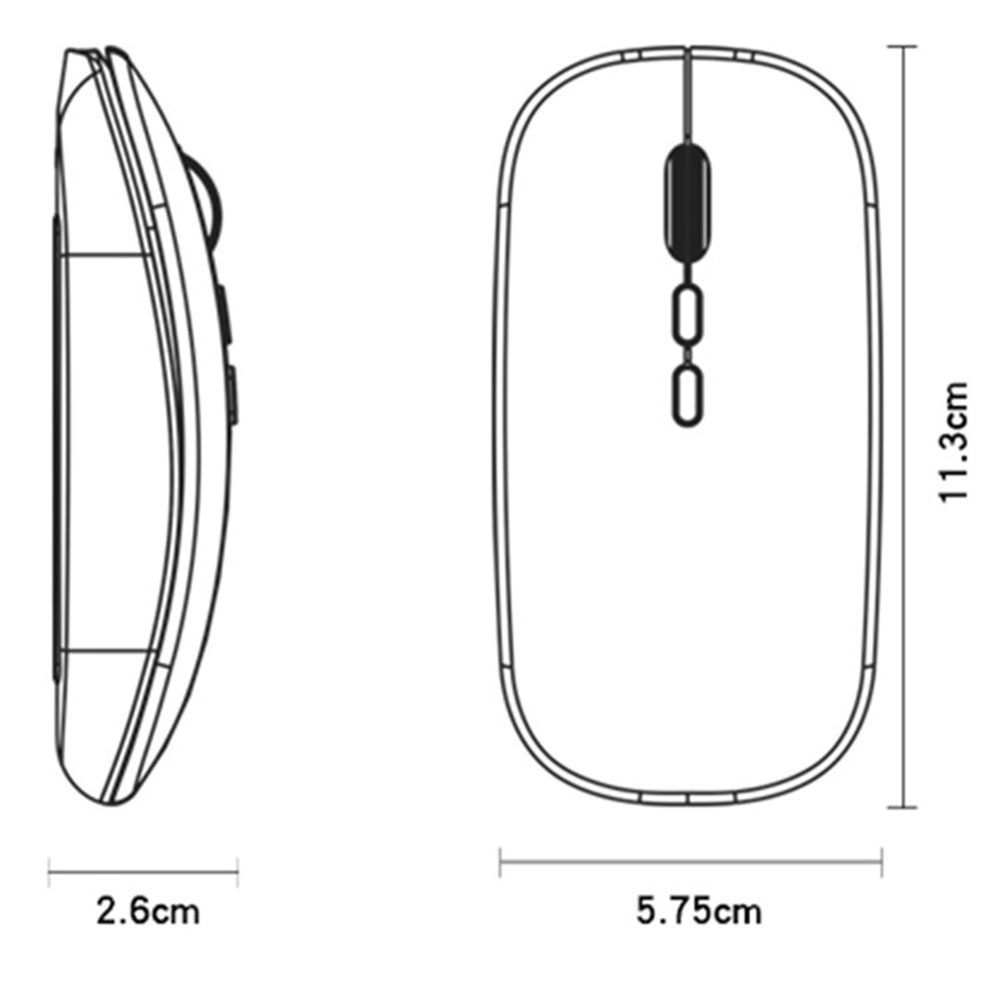 Wireless Mouse Yesido KB15, 800DPI - 1600DPI, Silver