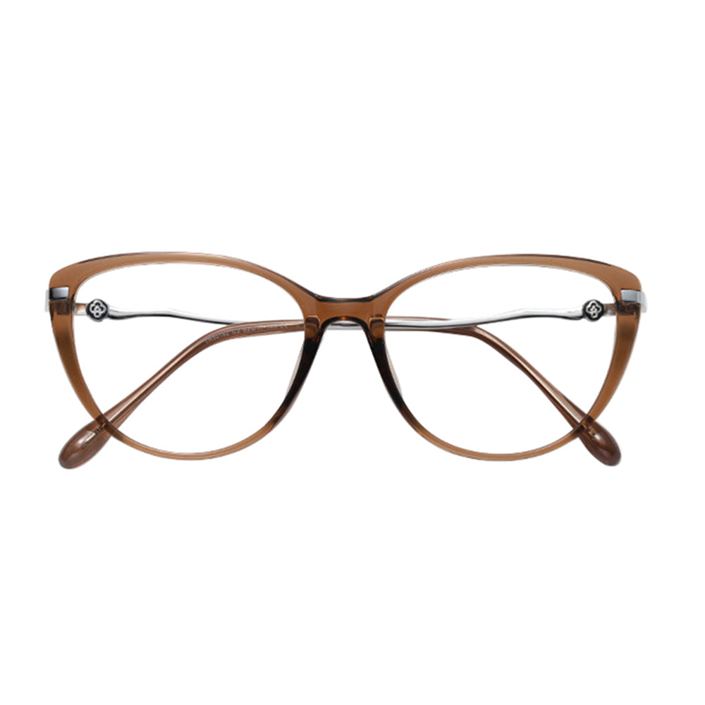 Techsuit 86162 Women's Computer Glasses, Anti-Blue Light, Silver Brown