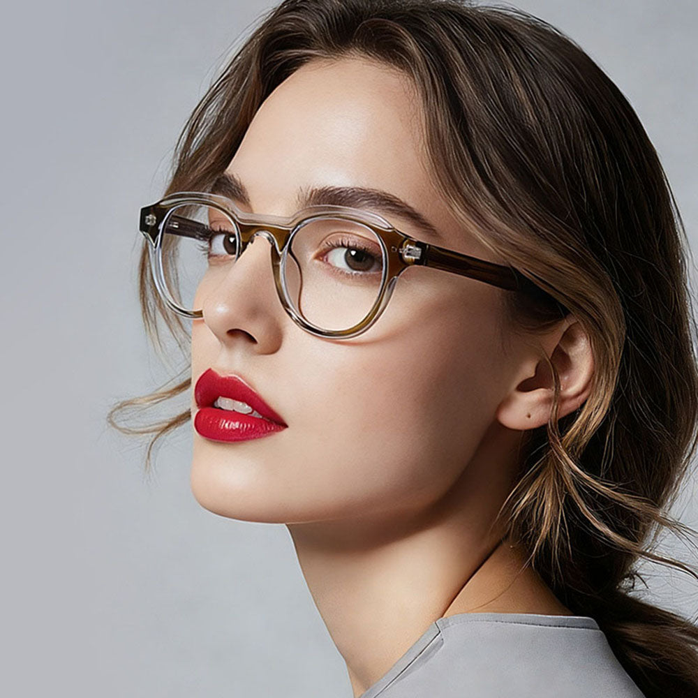 Techsuit LS088 Women's Computer Glasses, Anti-Blue Light, Gray Gradient