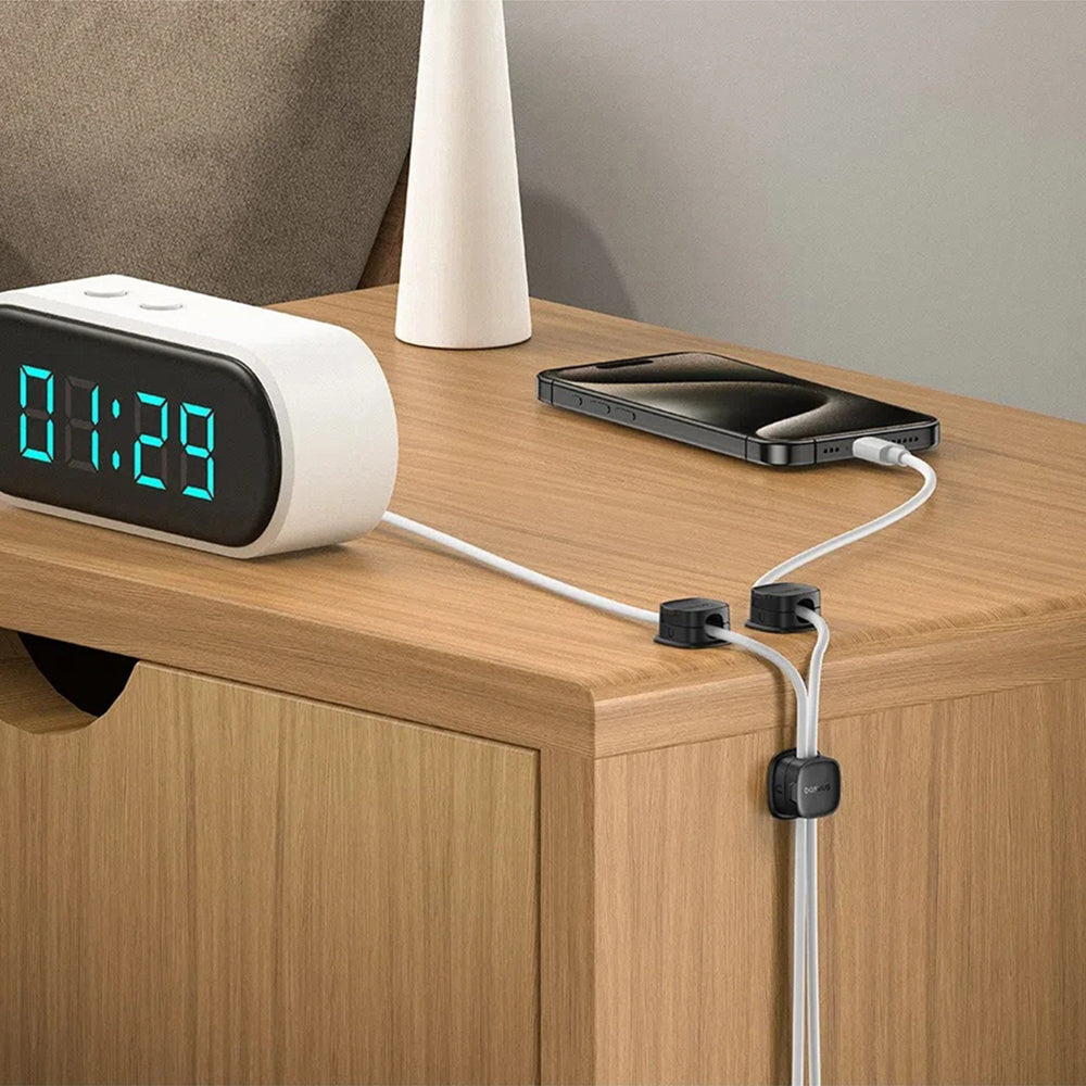 Baseus Lite Magnetic Cable Organizer, Set of 3 Pieces, Black B01331106111-00