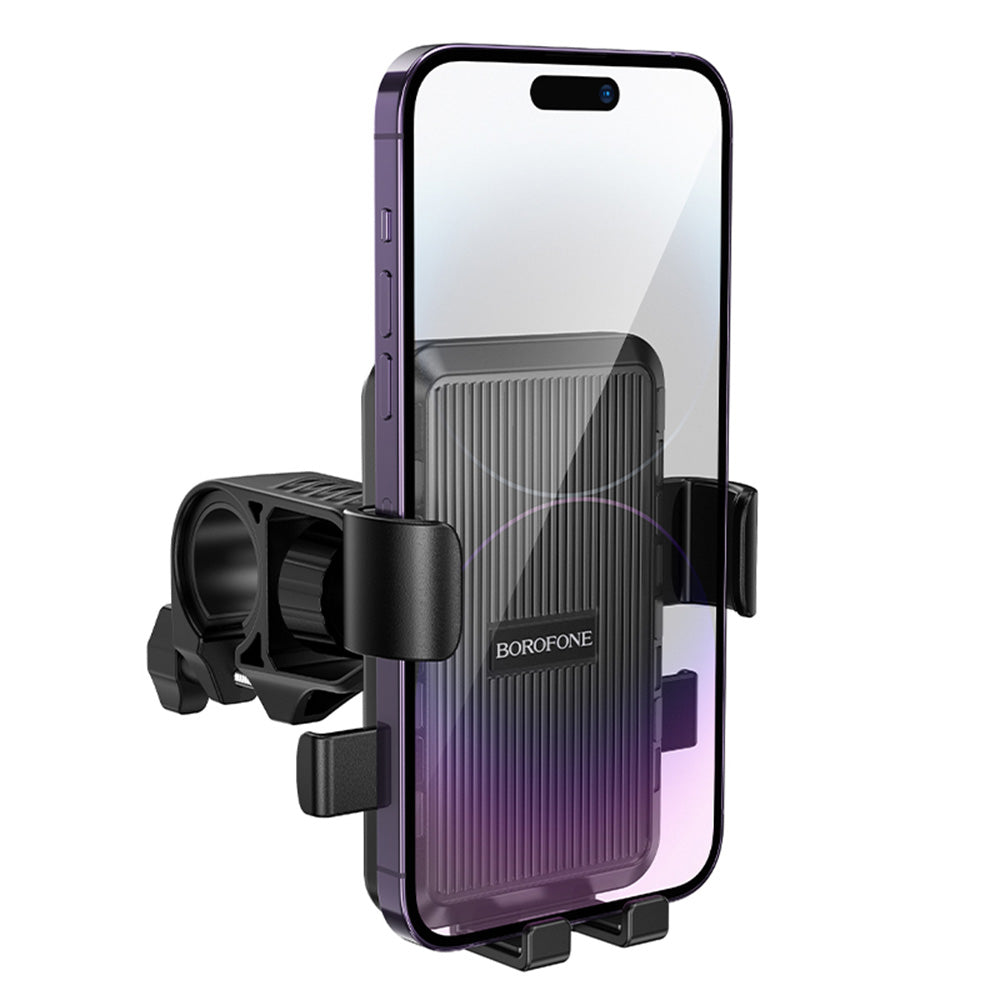 Borofone BH13 Knight Bicycle Motorcycle Holder, 4.5inch - 7inch, Black