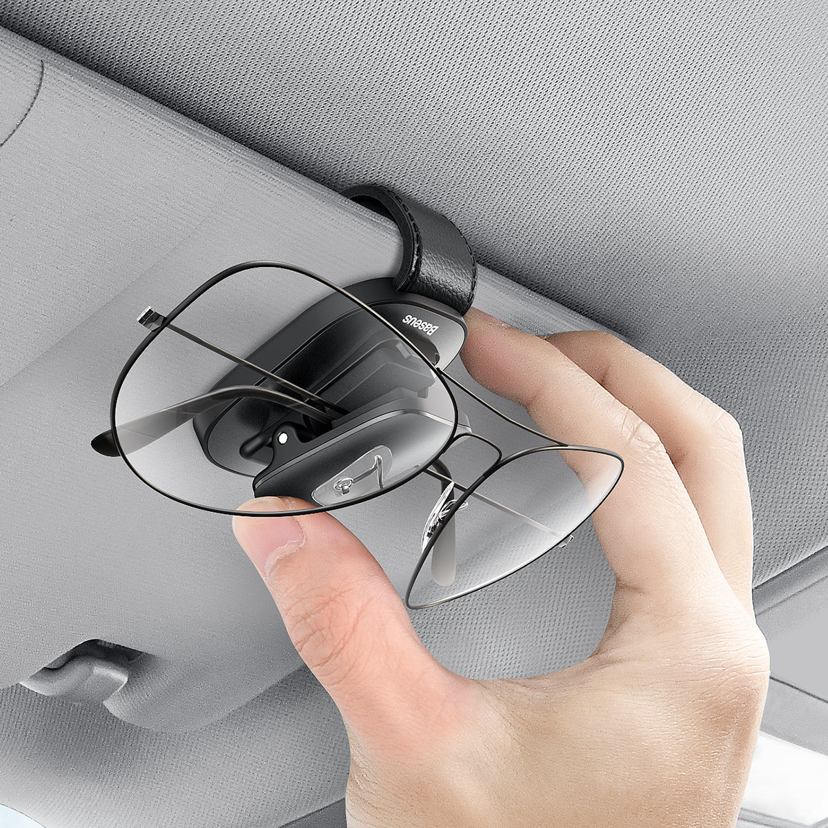 Baseus Platinum Clip Sun Visor Holder for Glasses, Black ACYJN-B01