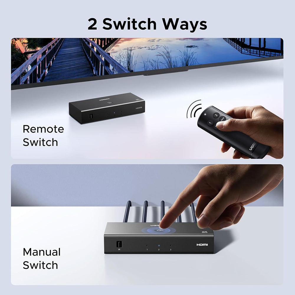 UGREEN AW504 (55857) HDMI Video Switch, Black