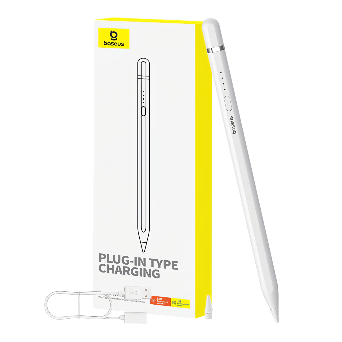 Baseus Smooth Writing 2 Series Touch Pen for Apple iPad, Active Plug-In Version, White P80015806211-00