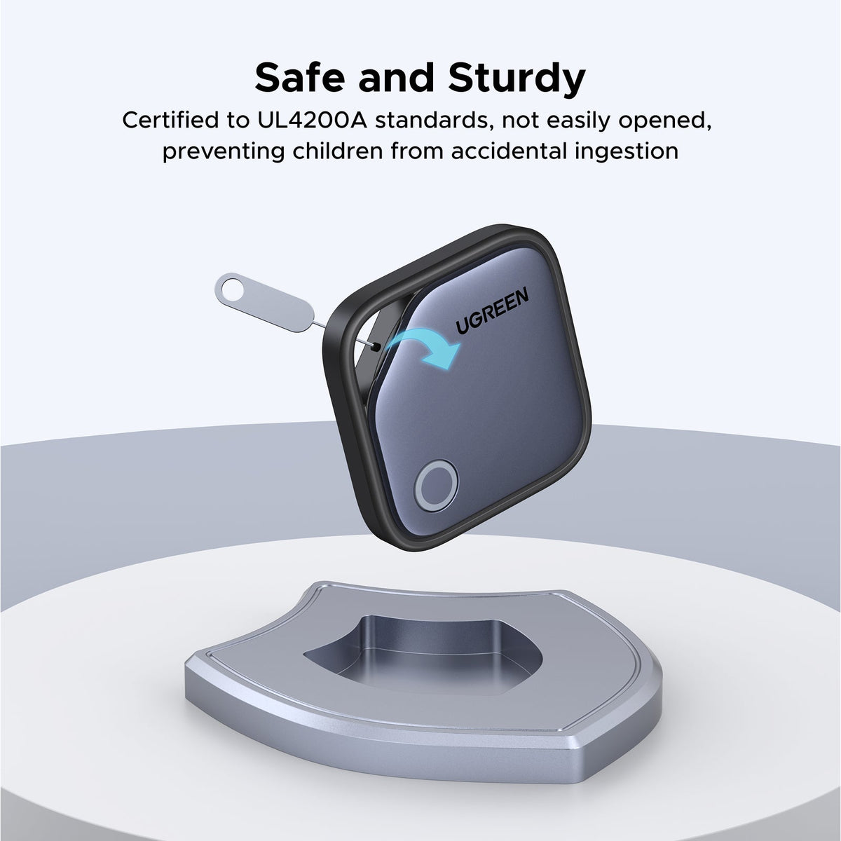 UGREEN SmartTag Pro Smart CM916 (75646P) for iOS / Android Series, Set of 4 pieces, Black