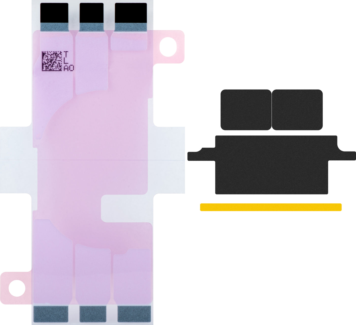 Apple iPhone 11 battery, with integrated Flex Band BMS (no contact welding required)