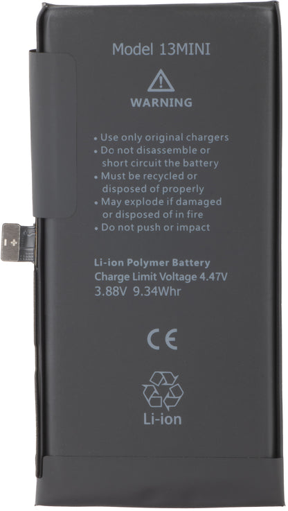 Apple iPhone 13 mini battery, with integrated BMS Flex Band (no contact welding required)