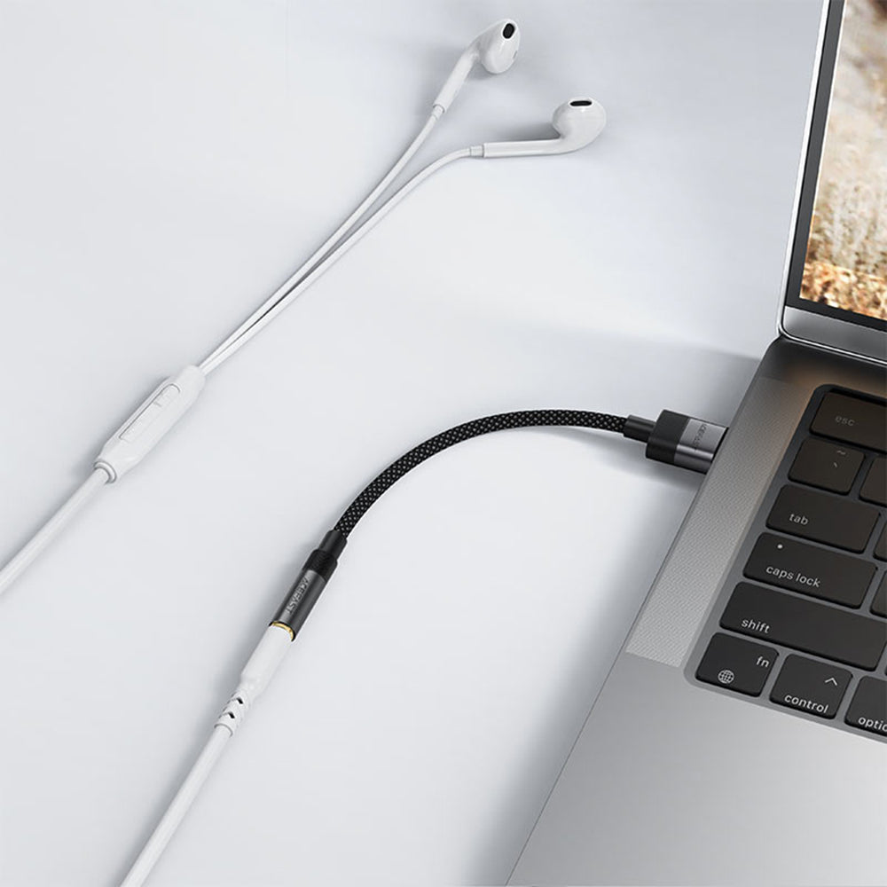 Acefast J13 Audio Adapter, USB-A - 3.5mm, Black