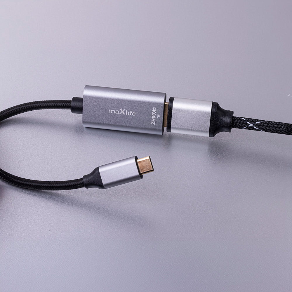 USB-C to HDMI Audio and Video Adapter MaXlife MXHC-01, Gray