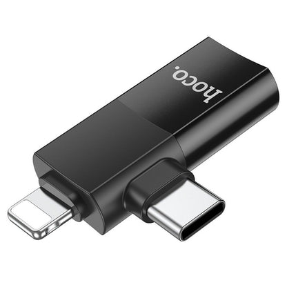OTG Adapter USB-C / Lightning to USB-A HOCO UA17, Black