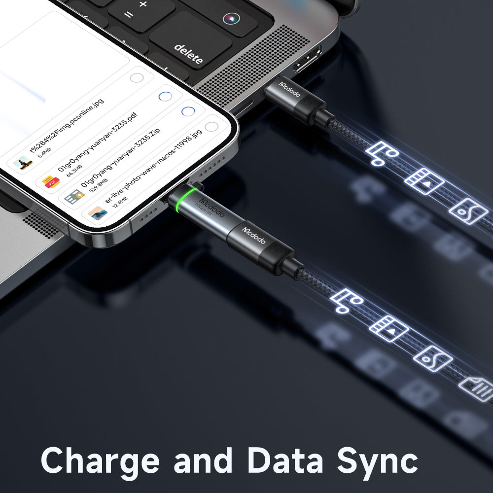 Data and Charging Adapter Lightning - USB-C McDodo OT-6010 Power Off, Black