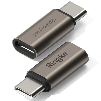 Lightning Data and Charging Adapter - USB-C Ringke, Brown, Set of 2 Pieces