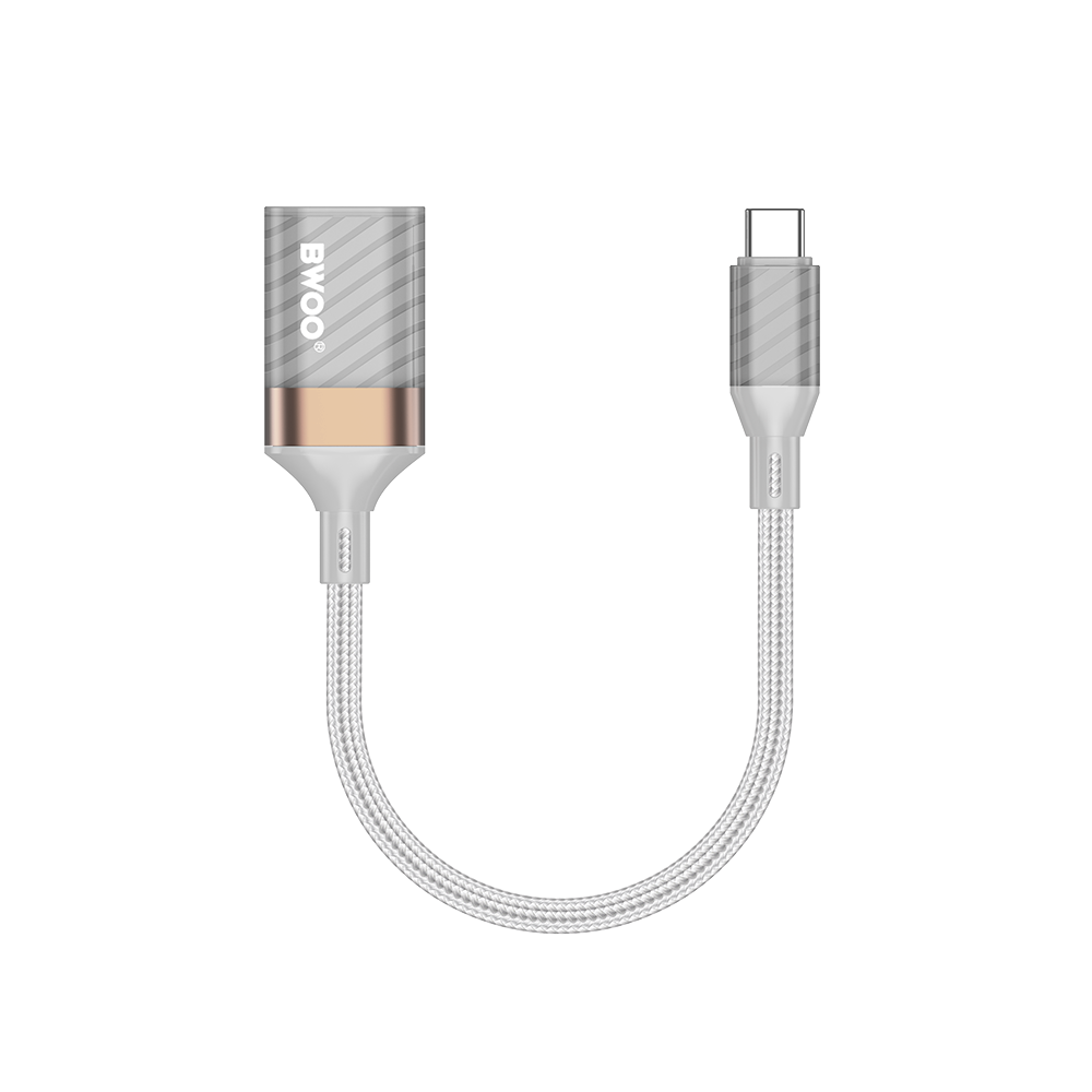 OTG USB-C to USB-A Adapter BWOO BZ69, Gray
