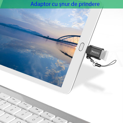 OTG USB-C to USB-A Adapter Yesido GS06, Black