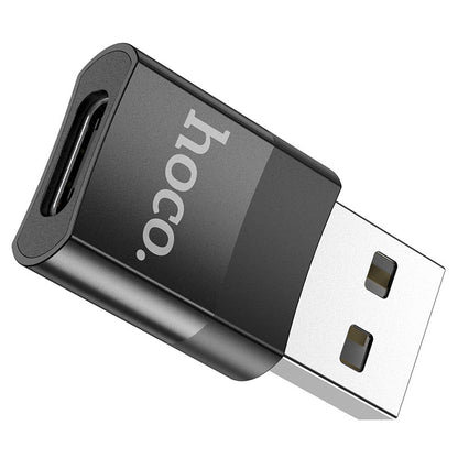 HOCO UA17 USB-C - USB-A Data and Charging Adapter, Black