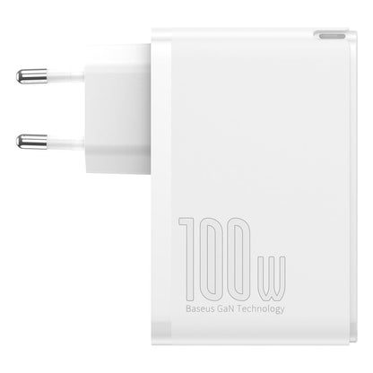 Baseus GaN2 Pro Network Charger, 100W, 3A, 2 x USB-A - 2 x USB-C, White CCGAN2P-L02