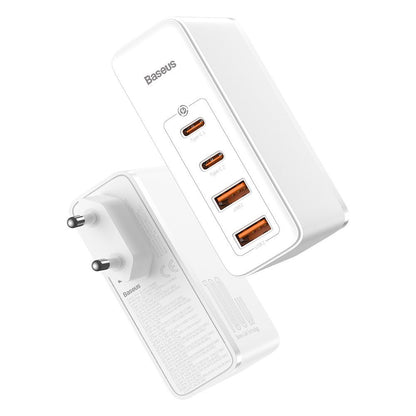 Baseus GaN2 Pro Network Charger, 100W, 3A, 2 x USB-A - 2 x USB-C, White CCGAN2P-L02