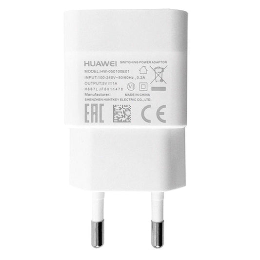 Huawei Network Charger HW-050100E01, 5W, 1A, 1 x USB-A, White 02221186