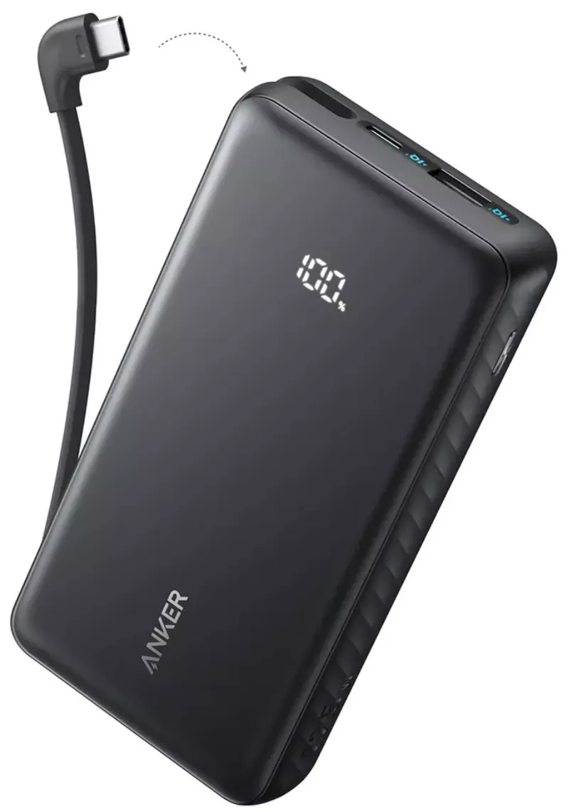 Anker Zolo External Battery, 20000mAh, 22.5W, QC + PD, 1 x USB-A - 2 x USB-C, Black A110EH11