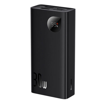 Baseus Adaman External Battery, 20000mAh, 30W, QC + PD, 1 x USB-C - 2 x USB-A, Black PPAD030001