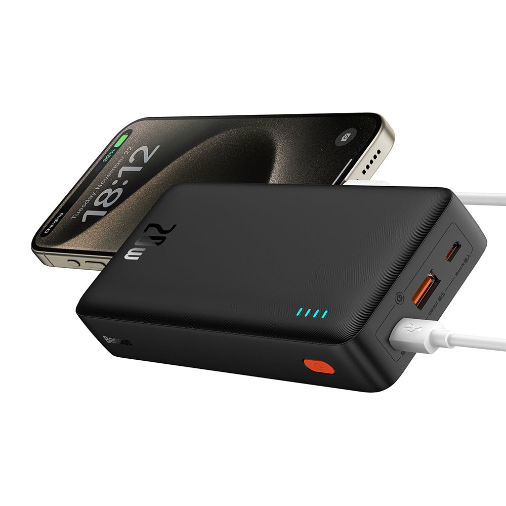 Baseus Airpow External Battery, 20000mAh, 20W, QC + PD, 1 x USB-A - 1 x USB-C, Black P10022804113-00