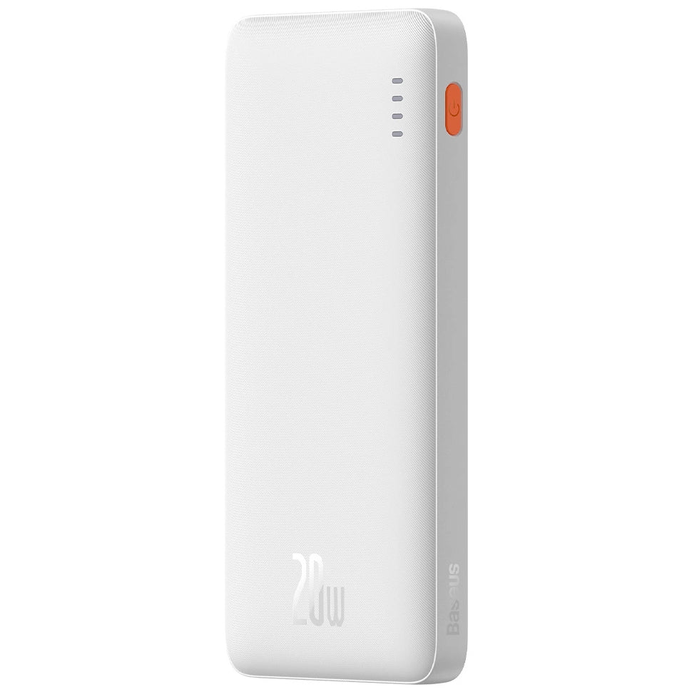 Baseus Airpow External Battery, 10000mAh, 20W, QC + PD, 1 x USB-A - 1 x USB-C, White