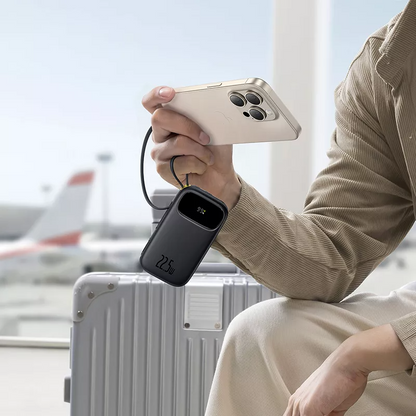 Baseus EnerFill FC31 External Battery, 20000mAh, 22.5W, QC + PD, 1 x Lightning - 1 x USB-A - 2 x USB-C, Black P10082107123-00