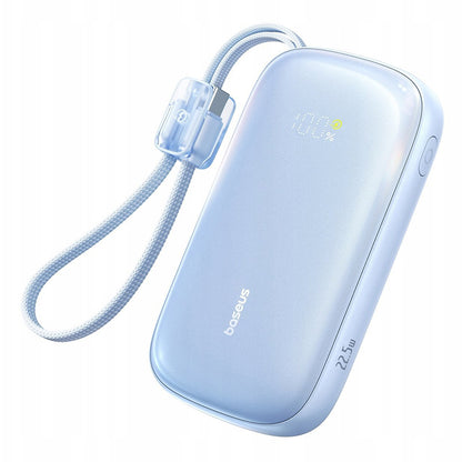 Baseus EnerFill FC21 Qpow 3 Ultra External Battery, 10000mAh, 22.5W, QC + PD, 1 x USB-A - 1 x USB-C, Blue E0027L03