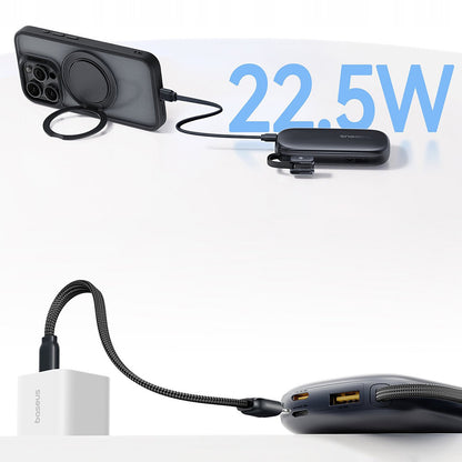 Baseus EnerFill FC21 Qpow 3 Ultra External Battery, 10000mAh, 22.5W, QC + PD, 1 x USB-A - 1 x USB-C, Beige E0027L01