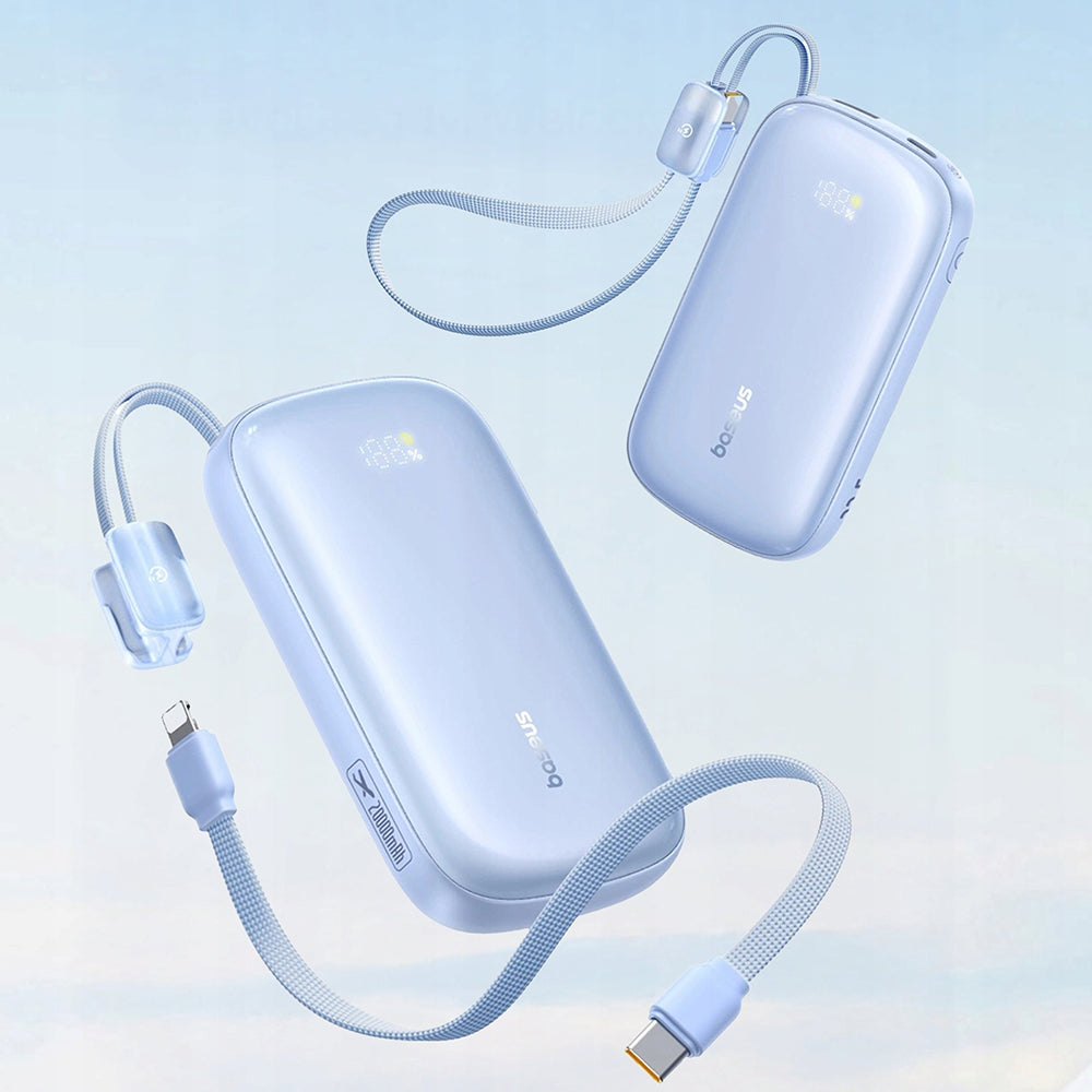 Baseus EnerFill FC21 Qpow 3 Ultra External Battery, 10000mAh, 45W, QC + PD, 1 x USB-A - 1 x USB-C, Blue E0027Q03