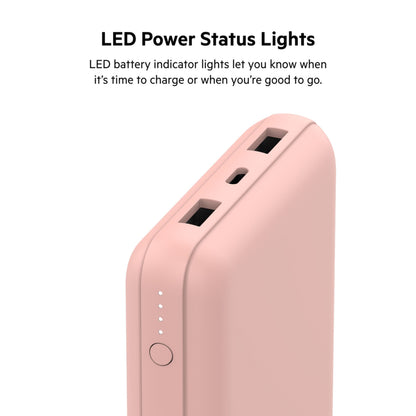 Belkin BoostCharge External Battery, 20000mAh, 15W, 1 x USB-C - 2 x USB-A, Rose Gold BPB012btRG