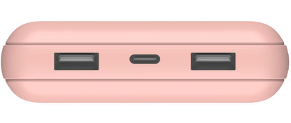 Belkin BoostCharge External Battery, 20000mAh, 15W, 1 x USB-C - 2 x USB-A, Rose Gold BPB012btRG
