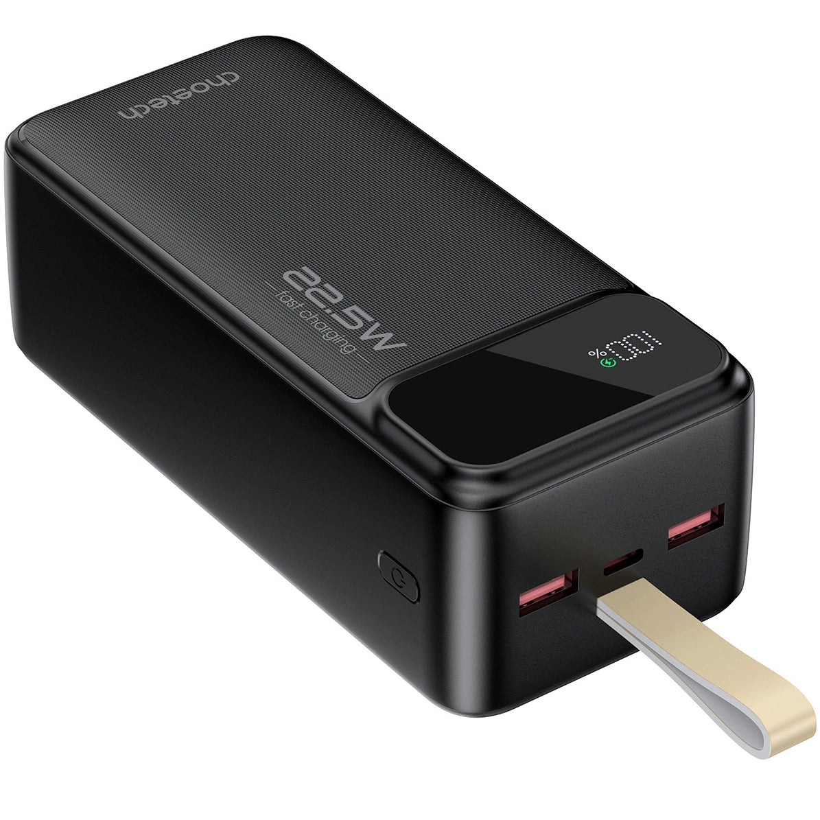 Choetech B731 External Battery, 40000mAh, 22.5W, QC + PD, 1 x USB-C - 2 x USB-A, Black