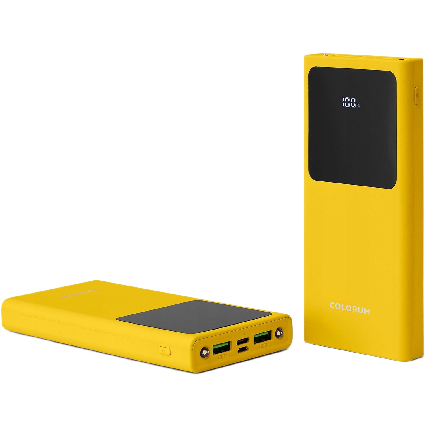 Colorum CPB10-02 External Battery, 10000mAh, 10W, 2 x USB-A, Yellow