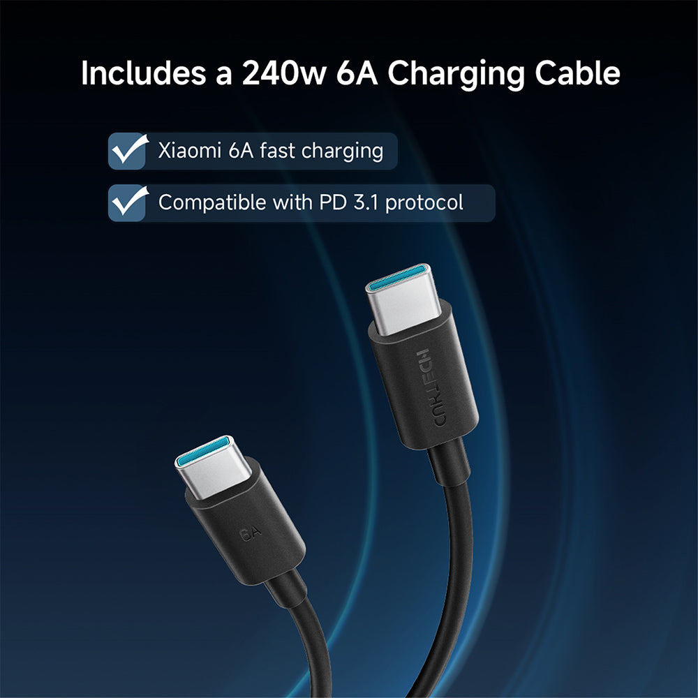 Cuktech PB150P External Battery, 15000mAh, 120W, QC + PD, 1 x USB-A - 2 x USB-C, Gray CKPB150POSGR